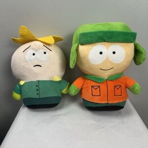 South Park Plush Doll Set of 2 Comedy Central Butters Kyle 8" Cartman Kenny